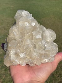 Image 1 of Gemmy Calcite On Druzy Quartz Matrix #1947
