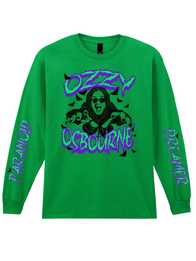 Image of Ozzy Osbourne crazy train graphic long sleeve tee