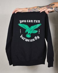 Image 1 of Premium 'You Can Run' Crewneck (Black)