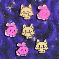 Bunny Uraraka and Vampire Bat Toga Enamel Pins