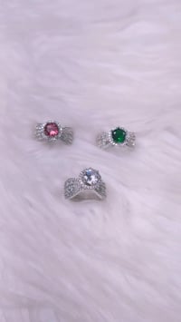 Image 1 of ADR4508_ Real Diamond Ring Look Alike American Diamond Adjustable Ring