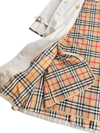 Image 4 of Burberry Plaid Lined Trench Coat - M
