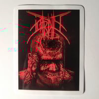 Image 1 of Putridity "Greedy Gory Gluttony" DIE CUT Glossy Finish LAMINATED Vinyl Sticker 