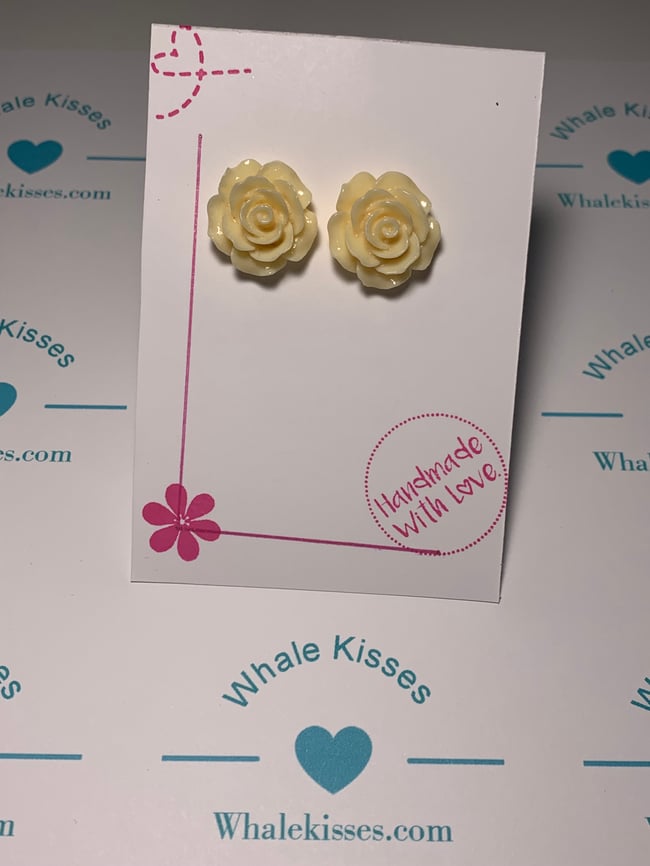 Rose earrings