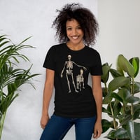 Image 5 of Antique Anatomical Illustration Human Skeleton and Horse Unisex t-shirt