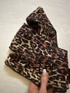 early 1970s silk leopard skinny scarf