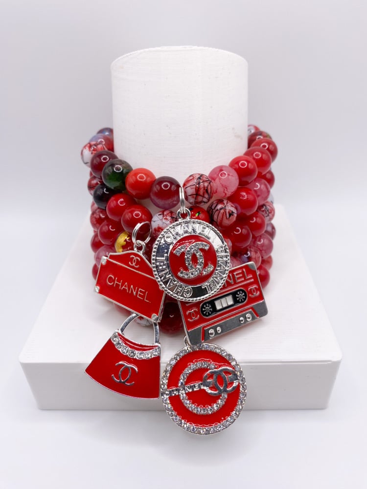 Image of Red Silver Singles (1pc)