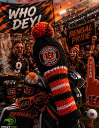Image 4 of The Bengals custom Golf Club Cover hand knit orange black gift