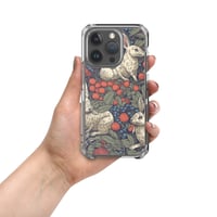 Image 15 of Boho Nature Cottagecore Inspired White Rabbits Among Berries Clear Case for iPhone®