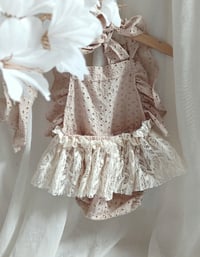 Image 3 of Boho photoshoot outfit | Bianca | age 9-12 months | sitter baby body-dress | beige