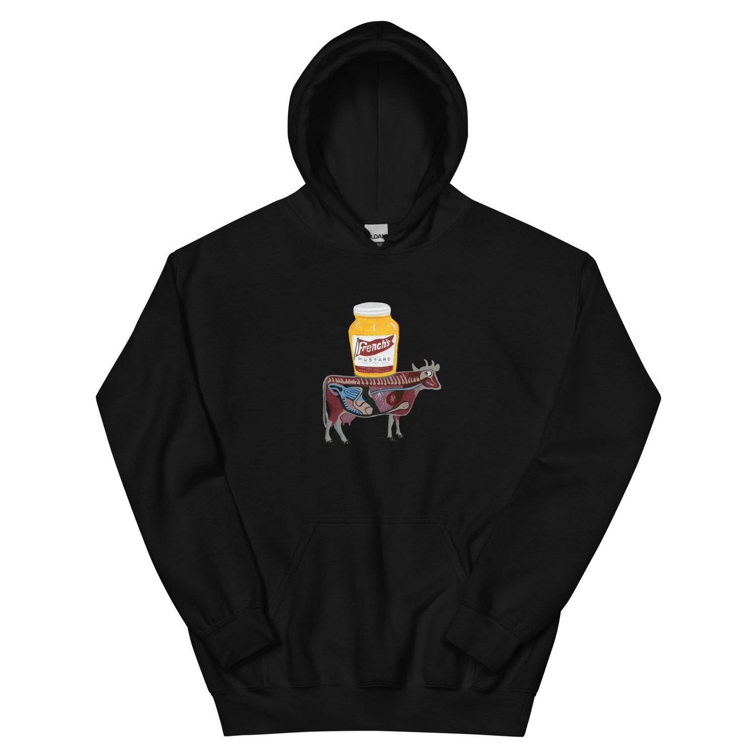 Image of MUSTARD COW HOODIE