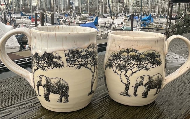 River Birch Elephant Mug 