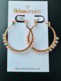 Image 2 of Clear Quartz Swing Earrings