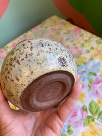 Image 5 of blue and yellow speckled vase
