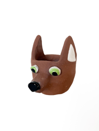 Image 2 of Brown Dog Planter (small)