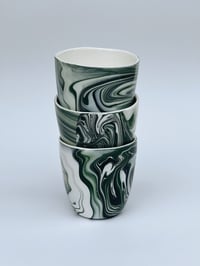 Image 4 of Green marbled tumbler 