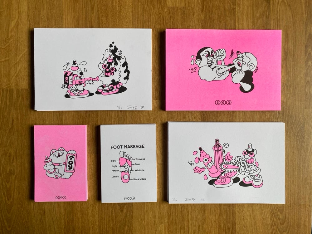 Image of fluo pink riso