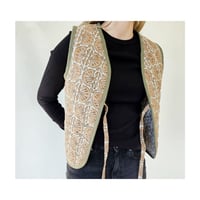 Image 2 of Indian Linen Quilted Vest Terracotta