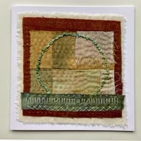 Image 4 of Original hand-stitched textile art greetings card