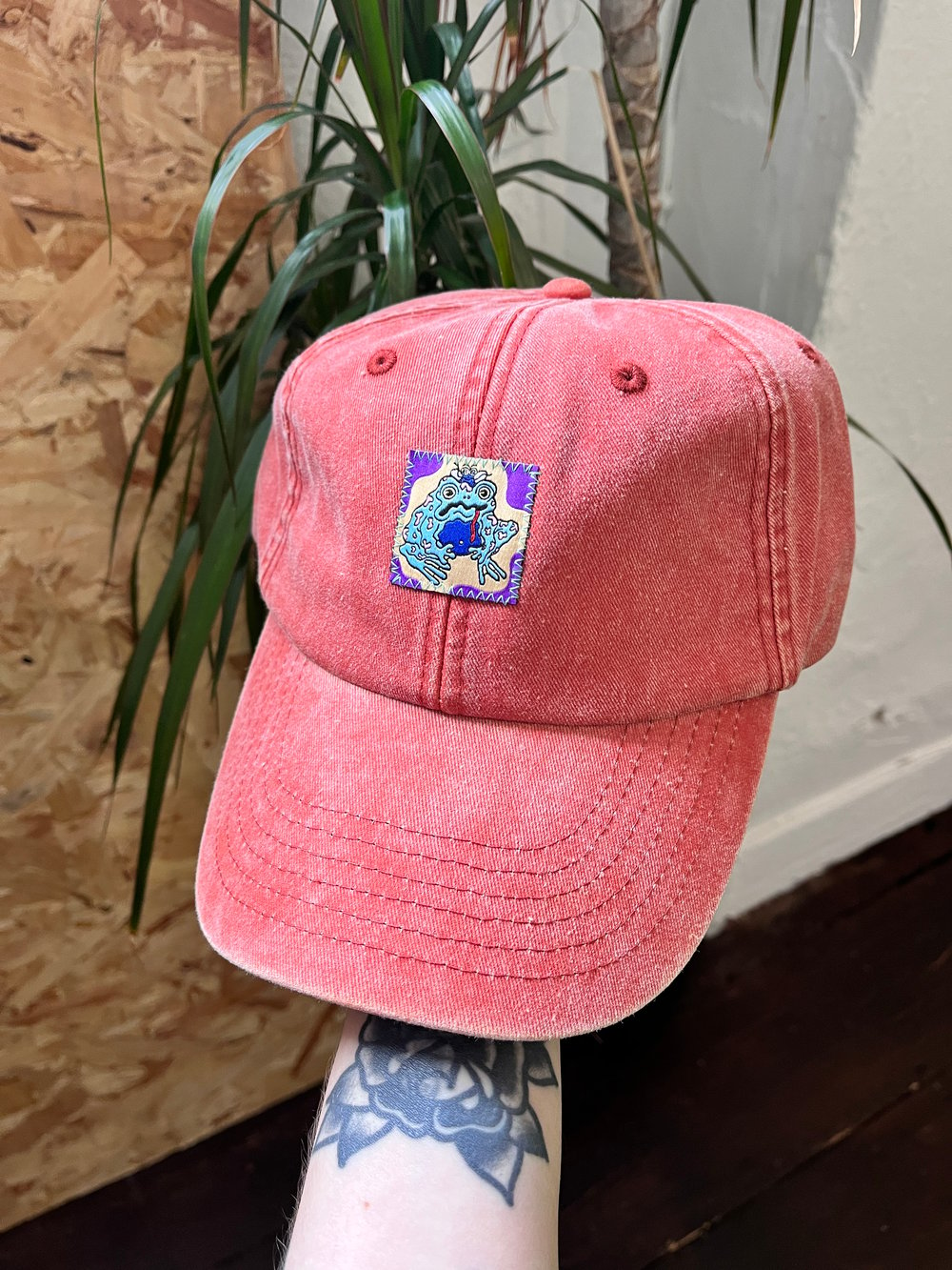 Image of Burnt Orange Psychedelic Frog Dad Cap