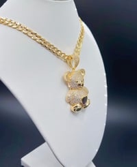 Image 2 of GOLD DIAMOND BEAR NECKLACE