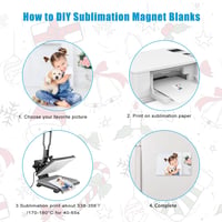 Image 15 of 10Pcs Sublimation Blanks Fridge Magnets Personalized Sublimation Blanks Products For Fridge Home Kit