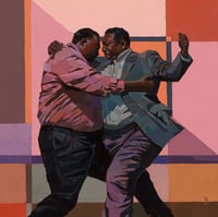 Image 1 of Lovers and Fighters - 24x24" Acrylic on wood