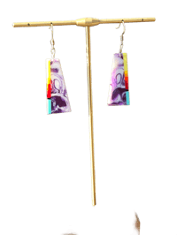 Image 2 of Berries n Cream Inlay Earrings