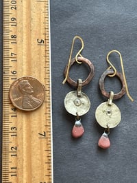 Image 5 of Opal resin earrings (red drops)