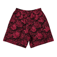 Image 2 of Mulberry Maple Leaf Unisex Athletic Shorts
