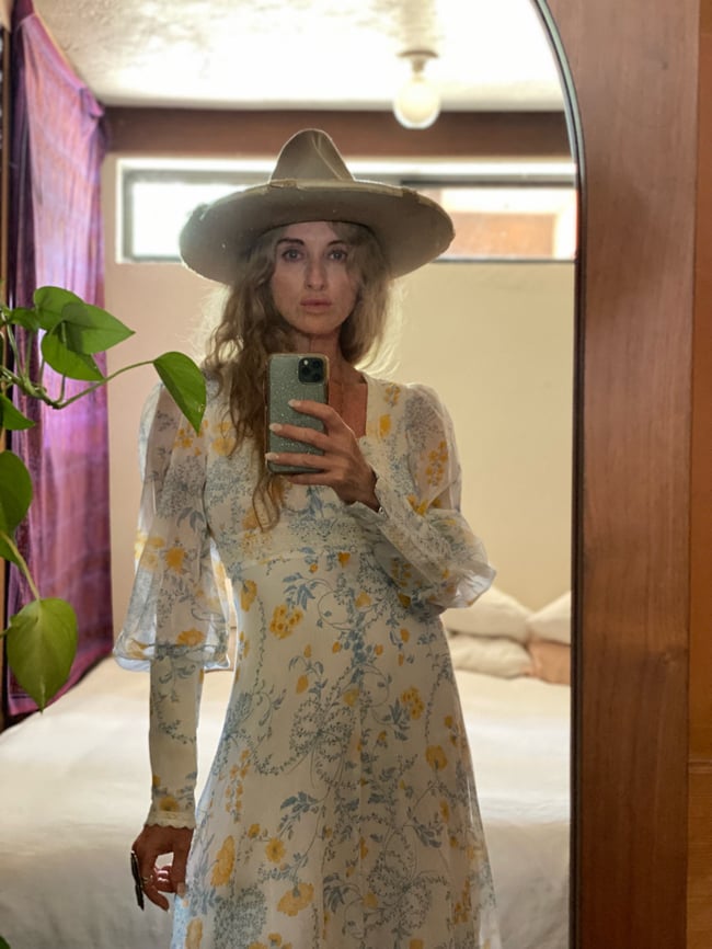 70s Gunne Sax poppy maxi dress