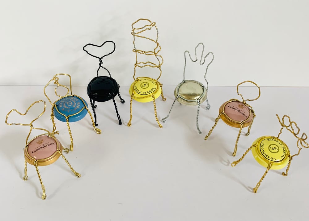 Image of CHAMPAGNE CAGE CHAIRS