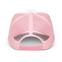 Image 10 of HOT GIRLS SAVE LIVES - THE TWO TONE FOAM TRUCKER HAT IN PINK 