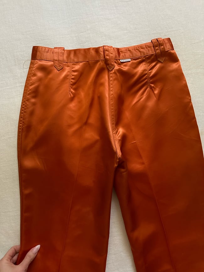 vintage Fred Segal glam satin trousers 