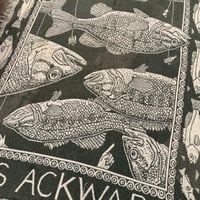 Image 2 of Vintage Bass Ackwards Ray Troll Blanket