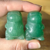 Image 2 of Green Aventurine Mini Chubby Dinos ($5)