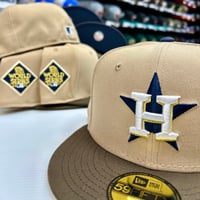 Image 1 of New Era 59Fifty Camel - Walnut- Navy 