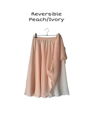 Image 1 of Reversible chiffon Double layer Rehearsal skirt ( Half circle skirt 180 degree)