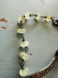 Image 10 of cognac garnet and prehnite beloved bracelet