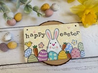 Image 1 of Happy Easter Bunny Mini Plaque