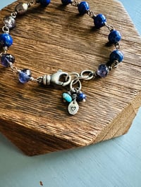 Image 11 of lapis and iolite charm bracelet