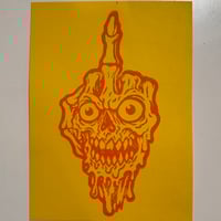 Image 6 of BirdSkull Linocut Prints