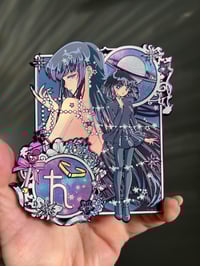 Image 1 of Cosmic Galaxy Saturn Enamel pin ( OG and purple chrome variant) 