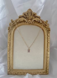 Image 1 of Purple rectangle glass necklace