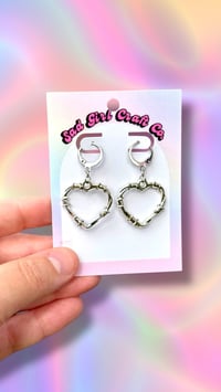 Barbed Wire Heart Earrings