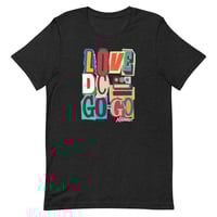 Image 1 of LOVE DC GOGO "DROP OFF" Black Unisex t-shirt by Mitchcraft
