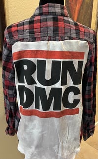 Vintage Black/Gray/Red Flannel Shirt RUN DMC