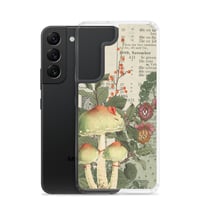 Image 1 of Colorful Antique Bookpage Mushroom Fungi Illustration Clear Case for Samsung®