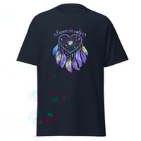 Image 5 of Unisex classic tee, Dream In Color Dreamcatcher Western  Feathers Jeweltones