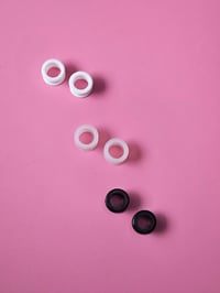 Image 1 of Monochrome Silicone Ear Tunnels 